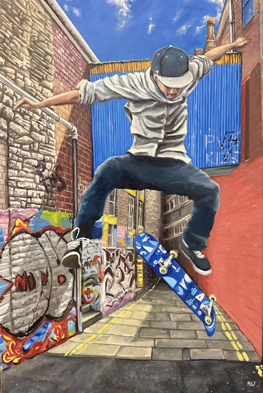 A painting ready for living walls
